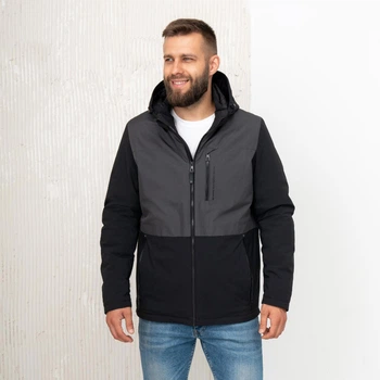 Куртка чоловіча демісезонна великого розміру UF-fashion 99-(DVC) DV MEN'S 58 чорний