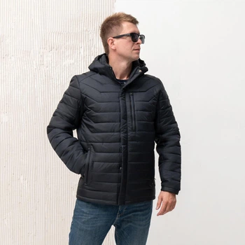 Чоловіча куртка великого розміру демісезонна City Fashion classic 65-(CFK) 60 темно-синій