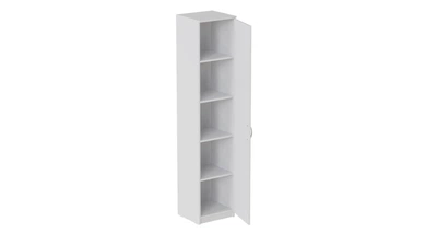 Пенал Анжело Ferrum-decor на 5 полок с дверью 1900x400x380 ДСП Белый 16 мм (ANG1007)