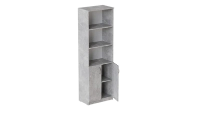 Шафа Анжело Ferrum-decor на 5 полиць з 2 дверима 1900x600x380 ДСП Бетон 16 мм (ANG2034)