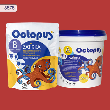 Двокомпонентний епоксидний заповнювач швів Octopus 1.25 кг Гранат (8575-1)