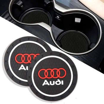 Коврик антискользящий в подстаканник с логотипом AUDI (2шт)