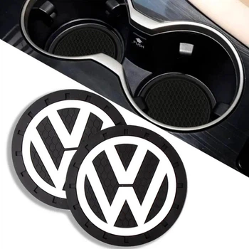 Коврик антискользящий в подстаканник с логотипом VOLKSWAGEN (2 шт)
