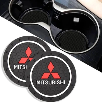 Килимок антиковзкий у підсклянник з логотипом MITSUBISHI (2 шт)