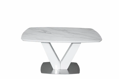 Стол обеденный California White Matt Ceramic ZH01 Евродом T7242