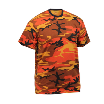 Футболка армейская камуфляжная тактическая ROTHCO USA Orange Camouflage 2XL