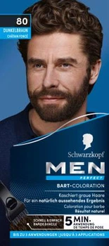Чоловіча гель-фарба для бороди Schwarzkopf Men Perfect №80 чорно-каштановий