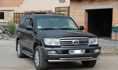 Кенгурятник захист переднього бампера на Toyota Land Cruiser 100 98-07 d42/60х1,6мм Тойота Ленд Крузер 100 ST39841