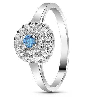Серебряное кольцо с сапфиром нано Поляна К2093НС 16.5р.