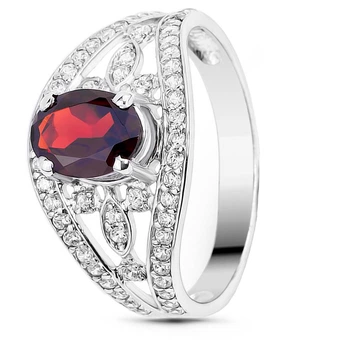 Серебряное кольцо с гранатом Шанс ПДК65Г 17р.