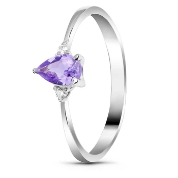 Серебряное кольцо с аметистом Пенелопа СК1001АМ 19р.