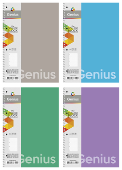 Набір 4 шт. коледж блоків Genius. Коледж блок Школярик А4 80 арк. у лінію 6803 A4-080-6803L 4823088223989