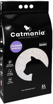 Бентонітовий наповнювач для туалету котів Catmania з ароматом лаванди та фіолетовими гранулами, 5 л