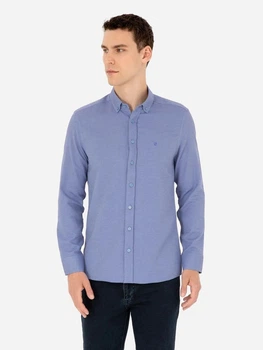 Сорочка бавовняна чоловіча Pierre Cardin G021GL004-000-1934176(mavi) M Синя (8683857481158)