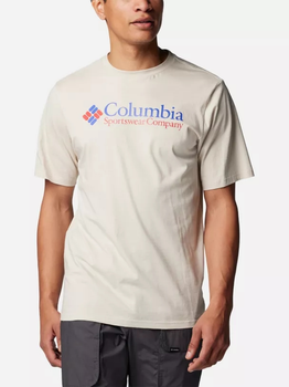 Koszulka męska bawełniana Columbia CSC Basic Logo Short Sleeve 1680053279 XXL Mleczna (195981532142)