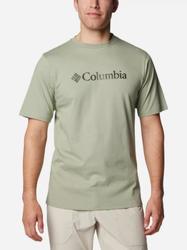 Koszulka męska bawełniana Columbia CSC Basic Logo Short Sleeve 1680053354 XL Oliwkowa (195981521757)