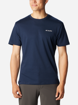 Футболка бавовняна чоловіча Columbia CSC Basic Logo Short Sleeve 1680053474 XL Темно-синя (195978524297)