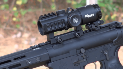 Приціл оптичний SIG Sauer Optics Bravo3 Battle Sight, 3x24mm horseshoe dot illum reticle.