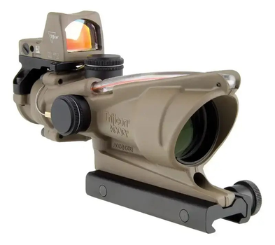 Прицел Trijicon ACOG 4x32 сетка .223 Red Chevron/RMR Type 2 3.25 MOA. FDE