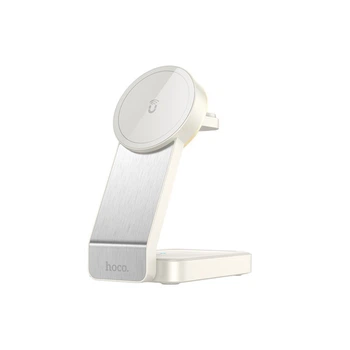 Зарядное устройство 3в1 Hoco CQ3 15W Qi magnetic charger White