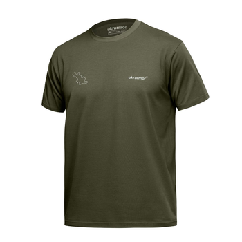 Футболка Basic Military Ukrarmor T-Shirt. Авдіївка. Топографічні карти. Олива L