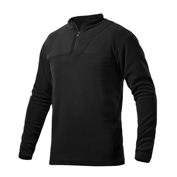 Флісова тактична кофта Ukrarmor Garrison Fleece Black. Temperature control, polyester M