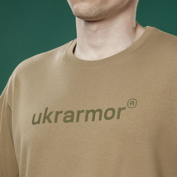 Чоловічі футболки з логотипом Logo Tee Ukrarmor. Котон. Колір койот (500013/XL)