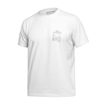 Футболка Basic Military Ukrarmor T-Shirt. HMMWV. Cotton and Elastane, белый XL