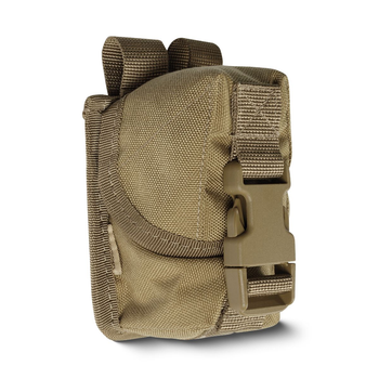 Підсумок під гранату. Ukrarmor Кріплення Molle. Cordura 500D. Койот 10×9×6 см