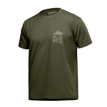 Футболка Basic Military Ukrarmor T-Shirt. HMMWV. Cotton and Elastane, олива M