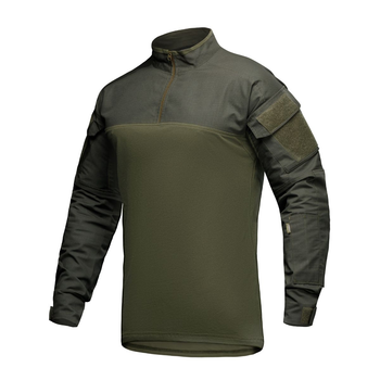 Тактична сорочка Core Ukrarmor Combat Shirt, довгий рукав, комбіновані матеріали. Олива. L