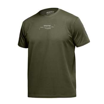 Футболка Basic Military Ukrarmor T-Shirt из коллекции NAME. Cottone/Elastane, олива L