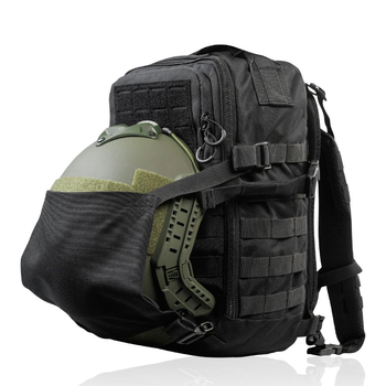 Тактический рюкзак DM20 Ukrarmor на 20 л. Cordura 1000D. Крепление Molle. Черный 28 х 15 х 40 см.