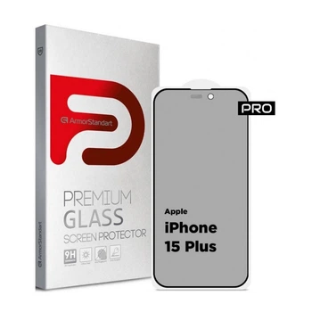 Стекло защитное Armorstandart Pro Anti-spy Matte Apple iPhone 15 Plus (ARM73173)[16262]