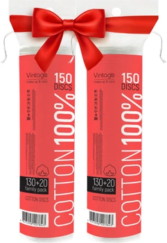 Упаковка ватних дисків Vintage 2 упаковки по 150 шт (NV150.352)