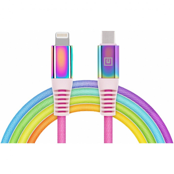 Дата кабель USB-C to Lightning 1.0m MFI Rainbow REAL-EL (EL123500054)[17217]