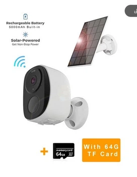 Wifi акумуляторная камера с солнечной панелью IOT BW4 +карта памяти 64 гб
