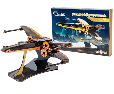 Деревянный конструктор PuzzleOk X-wing космический корабль из Звездных Воин 185 деталей