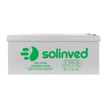 Аккумуляторная батарея SOLINVED 200-12 GEL 12V 200 Ah (522 x 240 x 224), 60.3 kg Grey Q1/48