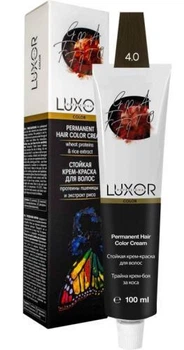 Крем-краска для волос 4.0 Коричневый натуральный LUXOR Professional 100 мл