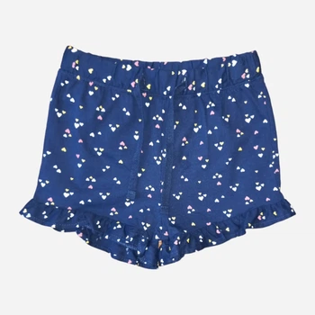 Детские шорты на резинке для девочки H&M 060941176_shorts 80 см Темно-синий/Сердца (6666000327680)