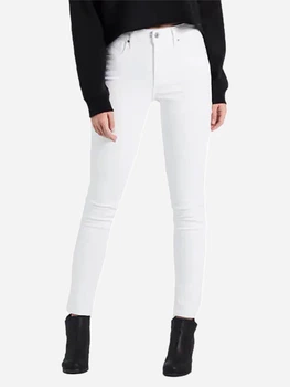Jeansy skinny damskie Levi's 721 High Rise Skinny 18882-0058 27-30 Białe (5415313775364)