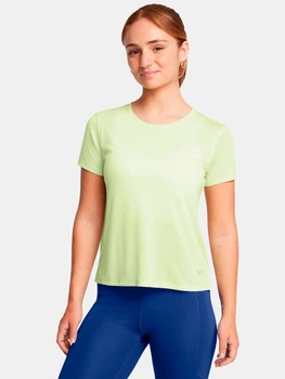 Спортивна футболка для фітнесу жіноча Under Armour Ua Launch Shortsleeve 1382434-383 S Салатова (197777137012)