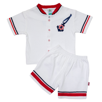 Костюм летний для мальчика Hawk Kids 83881 80 см Белый Красный