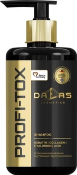 Шампунь для волос Dalas Cosmetics Profi-Tox с Кератином, Коллагеном и Гиалуроновой кислотой 1 л (4262396141477)