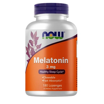 Натуральна добавка NOW Melatonin 3 mg, 180 жувальних таблеток