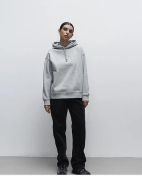 Худі H&M 421040 сірий меланж M