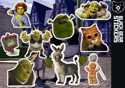 Стікерпак "Shrek", Шрек, стикеры влагостойкие, наклейки, мультик (stpack-shrek)
