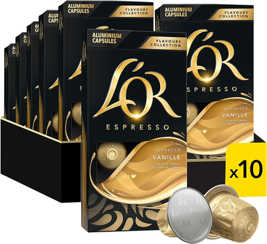 Набір кавових капсул Nespresso L'OR ESPRESSO Vanille 10 упаковок по 10 капсул