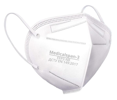 Маска медицинская, респиратор Medicalspan-3 FFP3 без клапана 1 шт